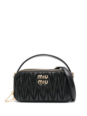 Miu Miu sac cabas en cuir à design matelassé - Noir