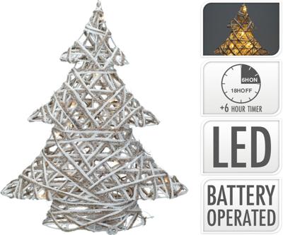Boom led 40 cm grijs kerstversiering - Nampook