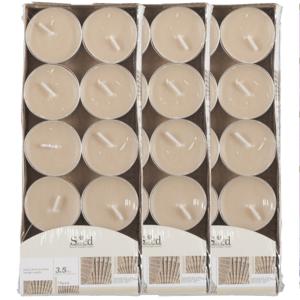 40x Geurtheelichtjes cederhout/beige 3,5 branduren