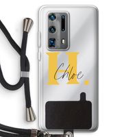 Amber Script: Huawei P40 Pro Plus Transparant Hoesje met koord