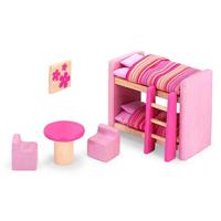 Pintoy Roze Kinderkamer voor Poppenhuis - thumbnail