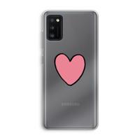Hartje: Samsung Galaxy A41 Transparant Hoesje
