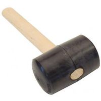 Rubber hamer zacht 1500 gram met houten steel - thumbnail