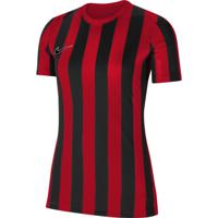 Nike Striped Division IV Voetbalshirt Dames Rood Zwart - thumbnail