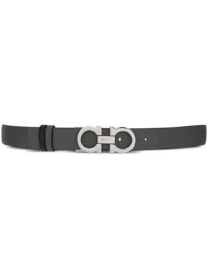 Ferragamo ceinture en cuir à boucle Gancini - Gris