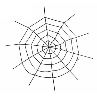 Zwart decoratie spinnenweb groot - dia 150 cm - Horror/Halloween decoratie/versiering Zwart decoratie spinnenweb groot - dia 150 cm - Horror/Halloween decoratie/versiering