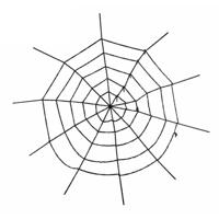 Zwart decoratie spinnenweb groot - dia 150 cm - Horror/Halloween decoratie/versiering