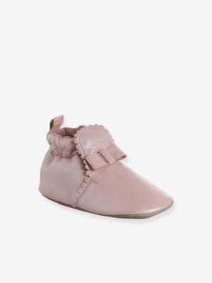 Elastische babyschoentjes van zacht leer rozen