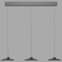 Paul Neuhaus 3L eettafel hanglampPure Moon platin met smoke glas - 2193-15