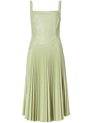 Proenza Schouler White Label robe en cuir artificiel à taille basse - Vert