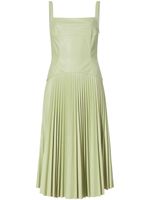 Proenza Schouler White Label robe en cuir artificiel à taille basse - Vert