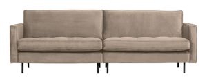 BePureHome 3-zits Bank 'Rodeo Classic' Velvet, kleur Khaki