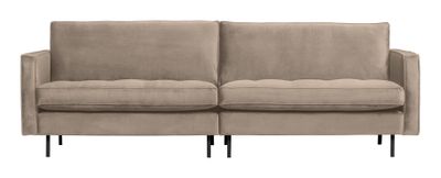 BePureHome 3-zits Bank 'Rodeo Classic' Velvet, kleur Khaki