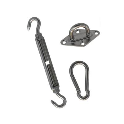 Schaduwdoek ophangaccessoires set - 3-delig - luifel/hangmat bevestiging