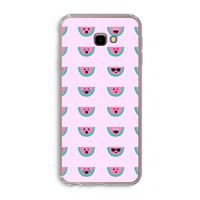Smiley watermeloenprint: Samsung Galaxy J4 Plus Transparant Hoesje