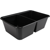 Bak | PP | 2-vaks | 700ml | 172x120x50mm | zwart | 500 stuks