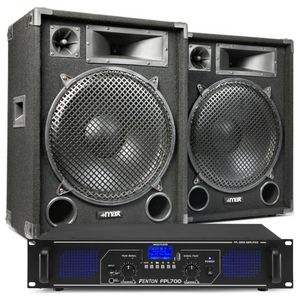 MAX15 DJ luidspreker en Bluetooth versterker combinatie 2000W