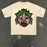 Bon&Bon EMRG Men's Graphic Print Casual T-Shirt - White Polyester Tee Apricot / XL