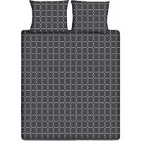 Ten Cate Katoenen Eenpersoons Dekbedovertrek 140x200/220 cm Graphic Antraciet