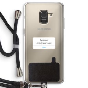 Reminder: Samsung Galaxy A8 (2018) Transparant Hoesje met koord