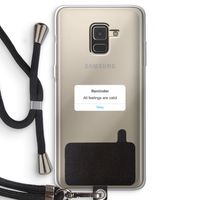 Reminder: Samsung Galaxy A8 (2018) Transparant Hoesje met koord