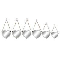 Set spiegels DKD Home Decor Scandi Kristal Wit Polypropyleen (26 x 3 x 26 cm) (2 Stuks)