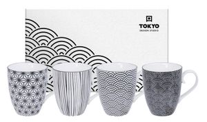 Mokkenset Nippon Black - Tokyo Design Studio - 380ml - 4-delig