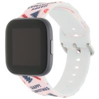 Fitbit Versa Print Sport Band - Kerst Roze