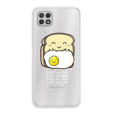 Sleep All Day: Samsung Galaxy A22 4G Transparant Hoesje