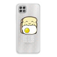 Sleep All Day: Samsung Galaxy A22 4G Transparant Hoesje