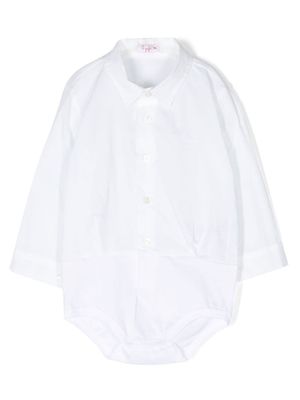 Il Gufo body-chemise à manches longues - Blanc