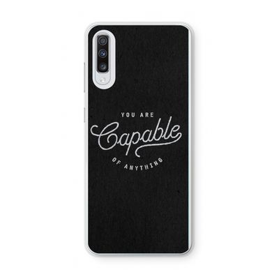 Capable: Samsung Galaxy A70 Transparant Hoesje