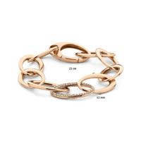 18k Roségouden Armband met Champagne Diamant 1.70ct - 21 cm, 17,5 mm