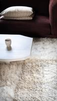 Layered - Vloerkleed Shaggy Checked Rug Bone White -