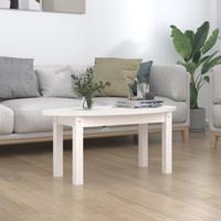 Salontafel 80x40x35 cm massief grenenhout wit