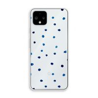 Blauwe stippen: Pixel 4 Transparant Hoesje