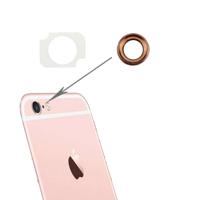 10 paar / Set Achterzijde Camera Lens Ring + zaklamp Bracker voor iPhone 6 Plus & 6s Plus (Rose Gold)
