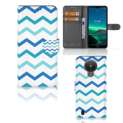 Nokia 1.4 | Telefoon Hoesje | Zigzag Blauw