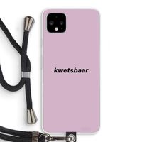 kwetsbaar: Pixel 4 XL Transparant Hoesje met koord