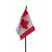 Canada - mini vlaggetje van 10 x 15 cm op stokje - Landen vlag - H27 cm