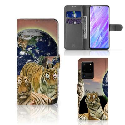 Samsung Galaxy S20 Ultra | Telefoonhoesje | Met pasjeshouder | Roofdieren