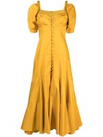 Cult Gaia robe mi-longue à découpes - Jaune