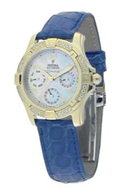 Horlogeband Festina F16023-3 / F16023-4 Leder Blauw 18mm