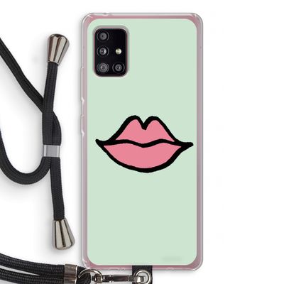 Kusje: Samsung Galaxy A51 5G Transparant Hoesje met koord