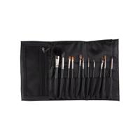Makeup Brush Roll Textured Black