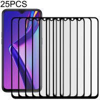 Voor OPPO A12 25 PCS Full Glue Full Screen Tempered Glass Film