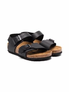 Birkenstock Kids sandales en cuir à brides - Noir