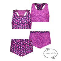 B.Nosy Meisjes reversibel bikini - Anniek - Active panter - thumbnail