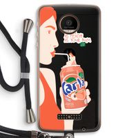 Peach please!: Motorola Moto Z Force Transparant Hoesje met koord
