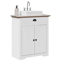 Wastafelkast BODO 70x35x80 cm wit en bruin Wastafelkast BODO 70x35x80 cm wit en bruin